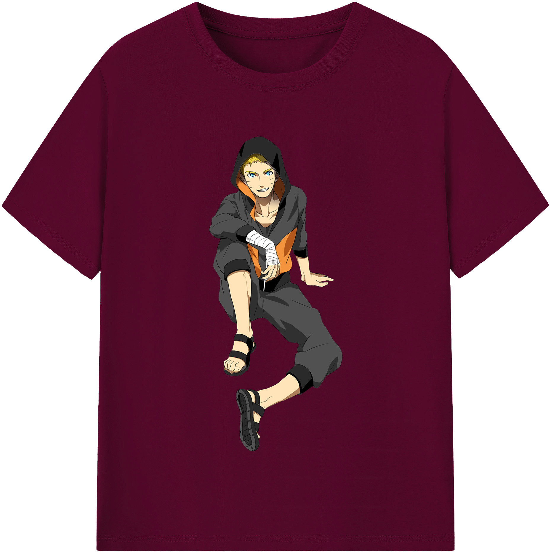 （画像用） NARUTO -ナルト- うずまき ナルト Uzumaki Naruto レディースカジュアルプリントTシャツ（綿100％）